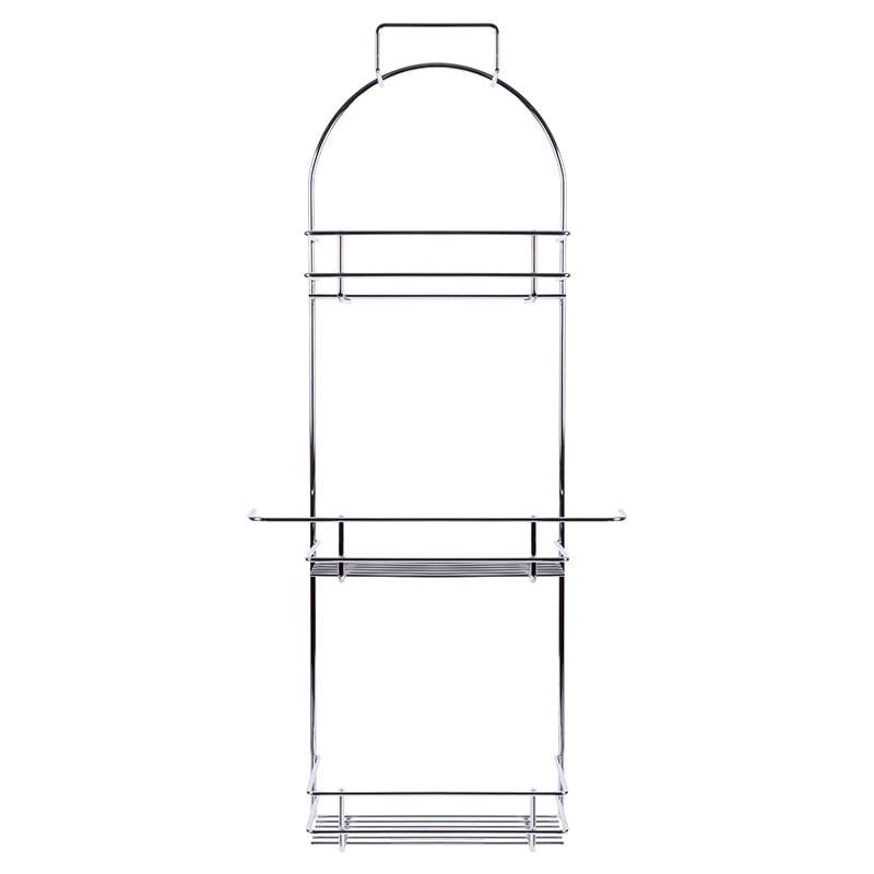 Полка для бытовой химии и пылесоса Vibo 377х825х102 мм Хром (159461)