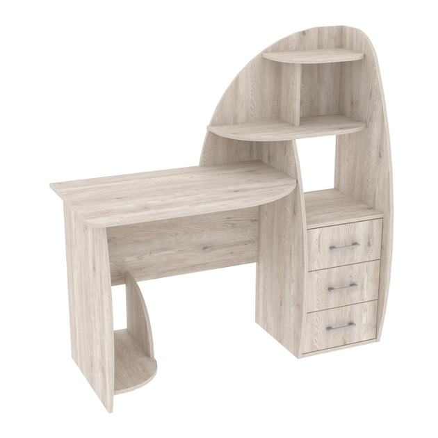 Стол компьютерный Континент СКП-2 130х55х130 см Дуб самоа (28219059) - фото 1 Стол компьютерный Континент СКП-2 130х55х130 см Дуб самоа (28219059) - фото 1