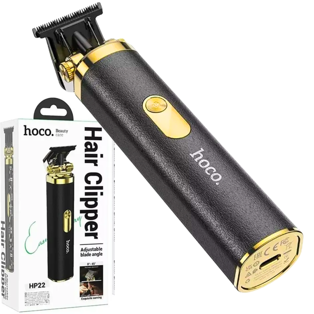 Триммер для стрижки Hoco беспроводной на аккумуляторе с насадками Черный (HP22)