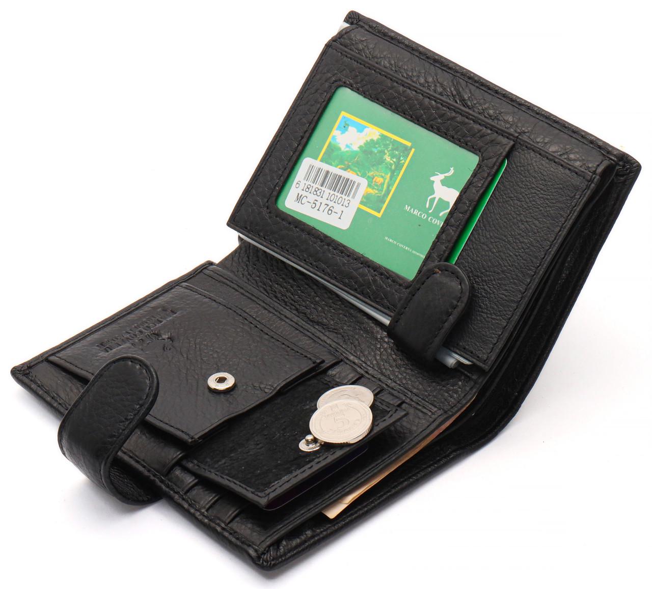 Кошелек мужской Marco Coverna вертикального типа из натуральной кожи под документы Черный (MC-5176-1) - фото 6 Кошелек мужской Marco Coverna вертикального типа из натуральной кожи под документы Черный (MC-5176-1) - фото 6