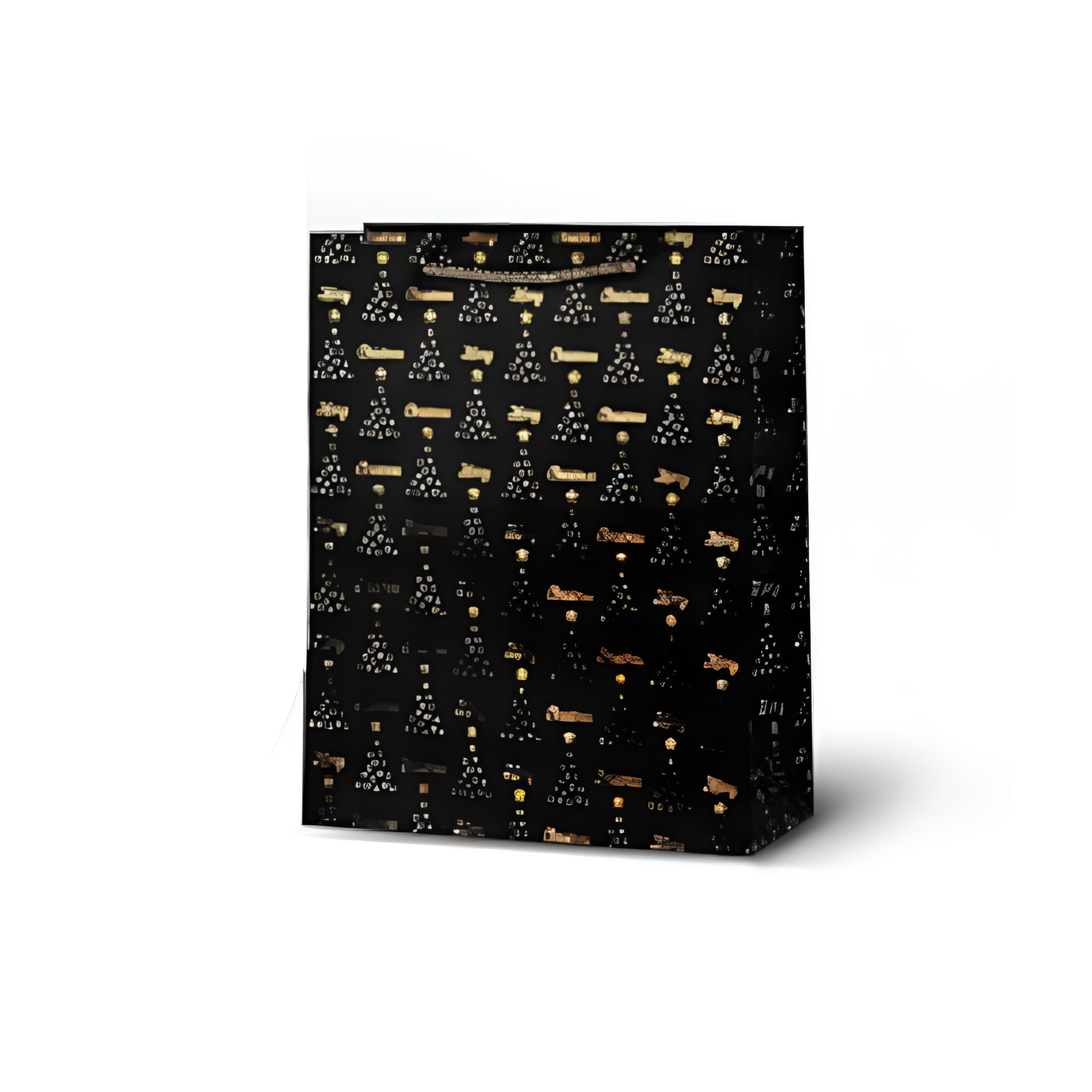 Подарунковий пакет Christmas tree 31х42х12 см Чорний (24460674)