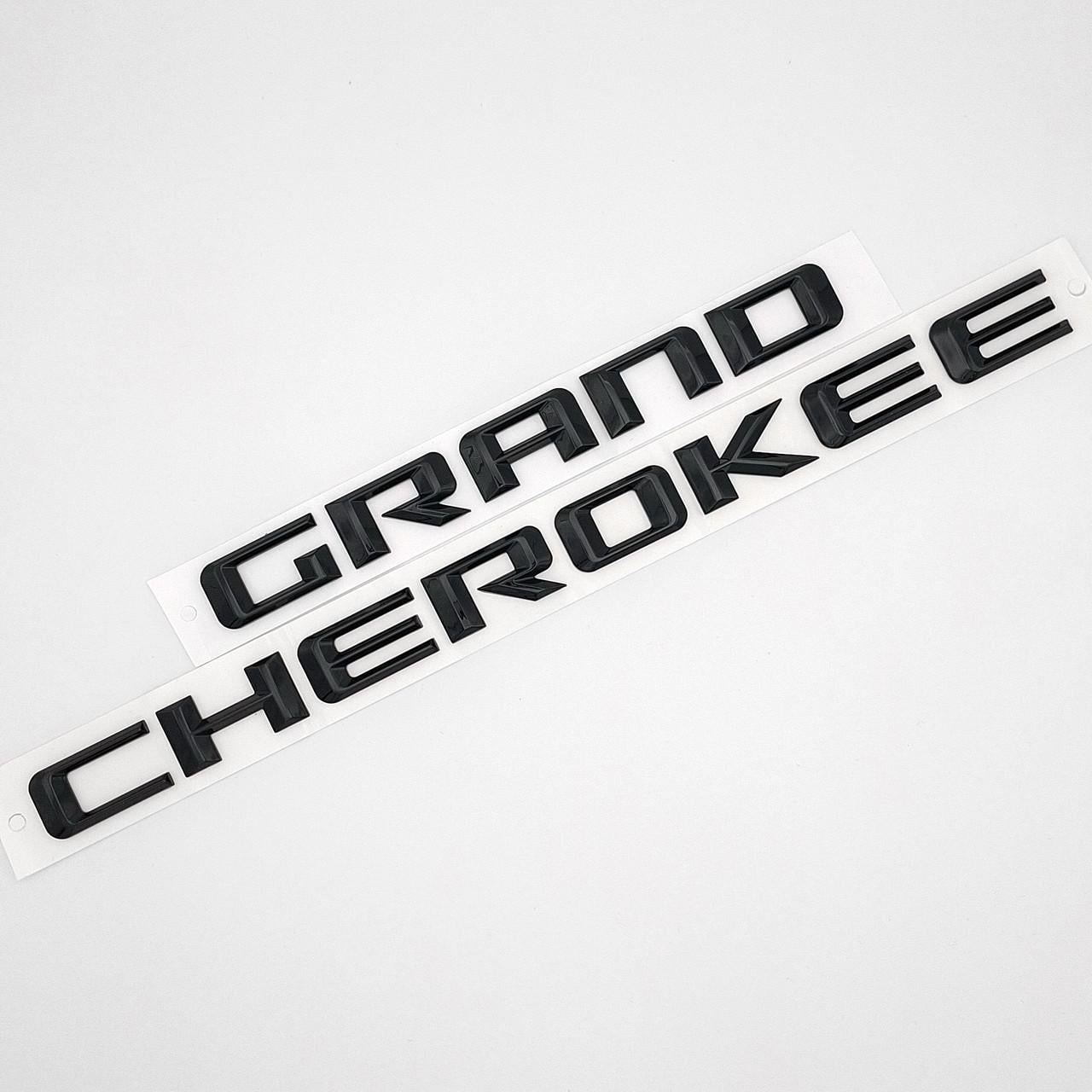 Эмблема надпись Grand Cherokee Jeep ABS 52х2 Черный глянцевый (2881834360)