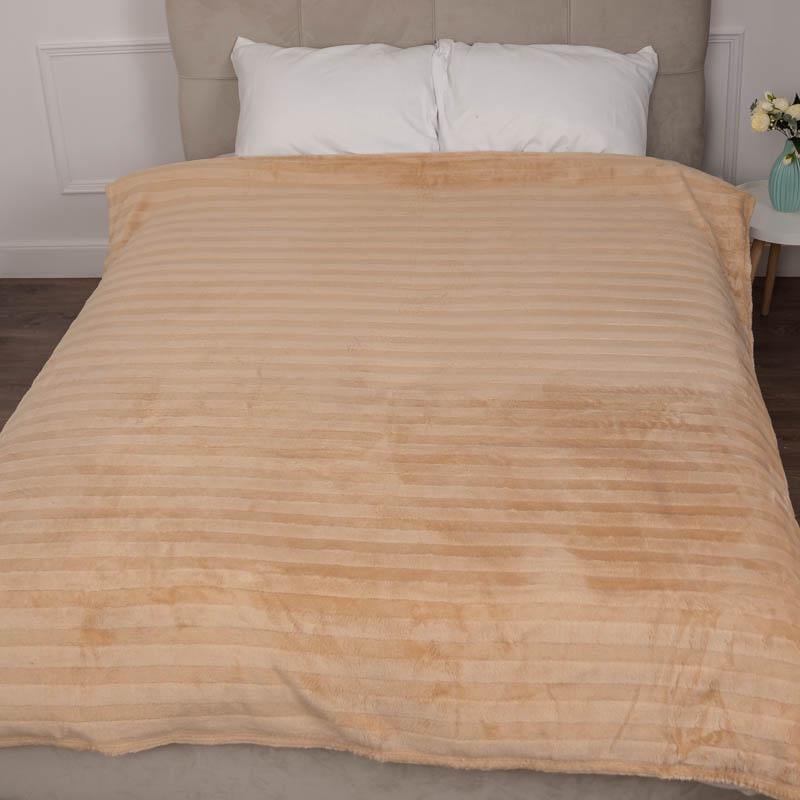 Плед Теплая Линия 80x200 см Темно-Кирпичный/Бежевый 88376 (39744_96)