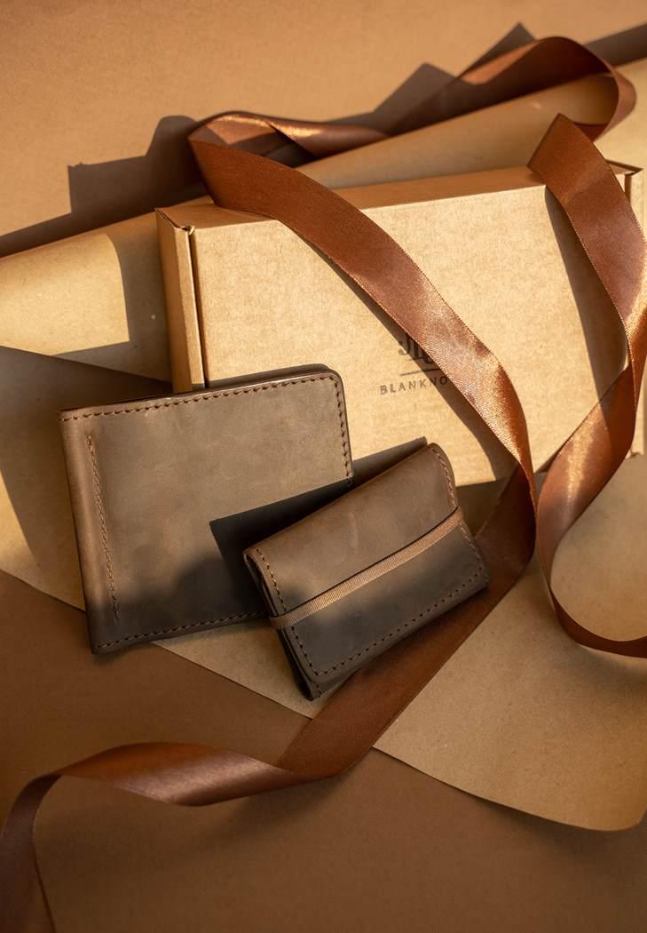 Набор подарочный кожаных аксессуаров мужской Лас-Вегас (A-026231)