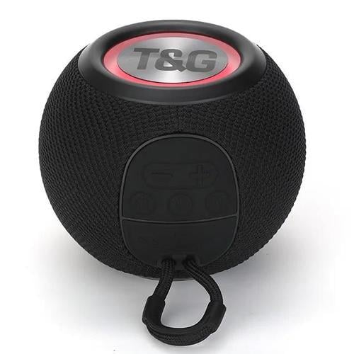 Портативная колонка T&G 337 5W с подсветкой и ремешком Black