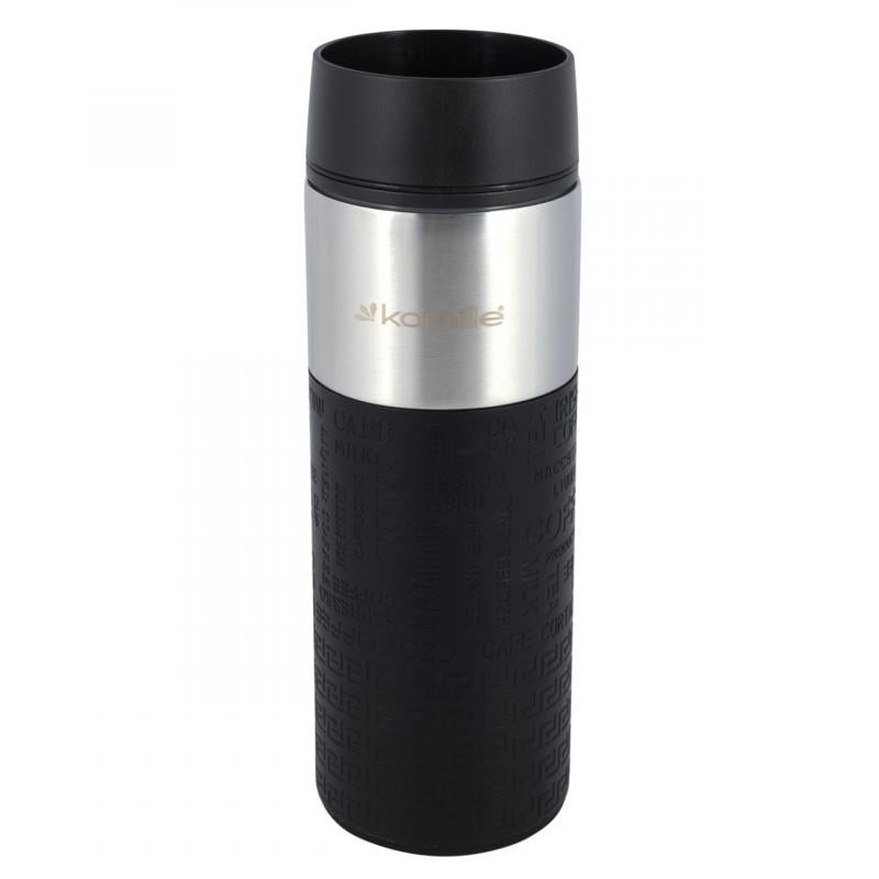 Термос Kamille Cortado нержавіюча сталь 420 мл Чорний - фото 1 Термос Kamille Cortado нержавіюча сталь 420 мл Чорний - фото 1