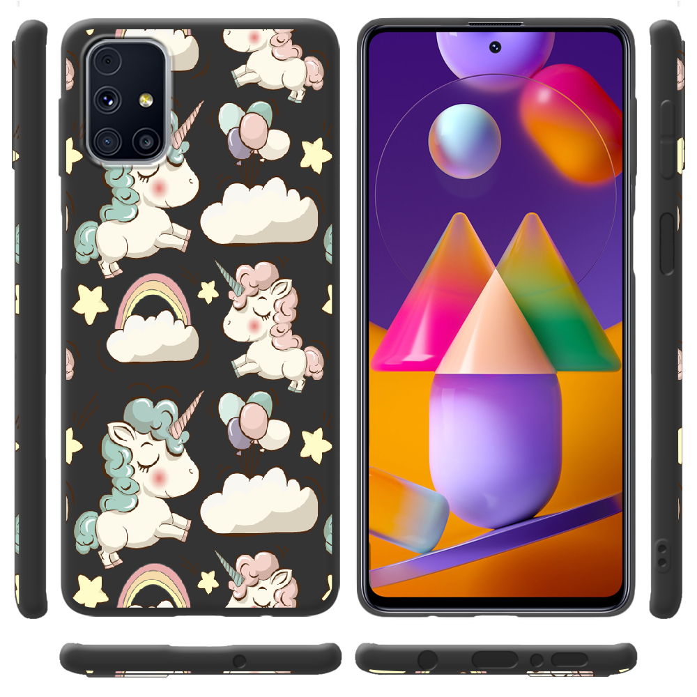 Чехол Boxface Samsung M317 Galaxy M31s Unicorns Чорний силікон (40942-cc2-42019) - фото 2