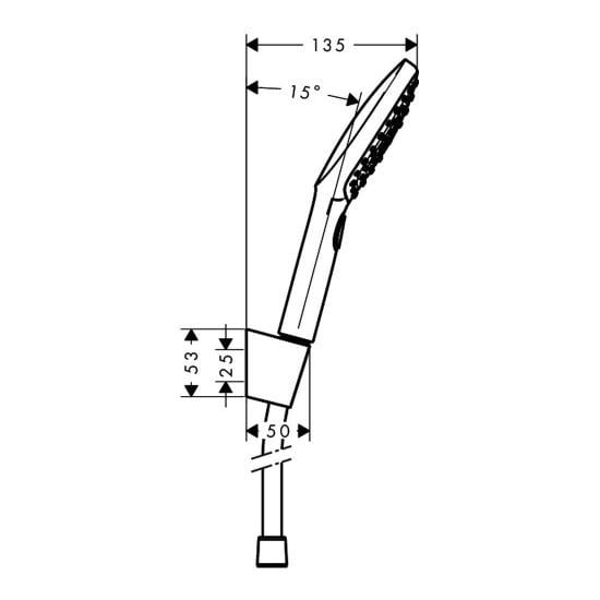 Душовий комплект Hansgrohe RAINDANCE Select E 120 /Porter S 26720000 Хром (111825) - фото 5