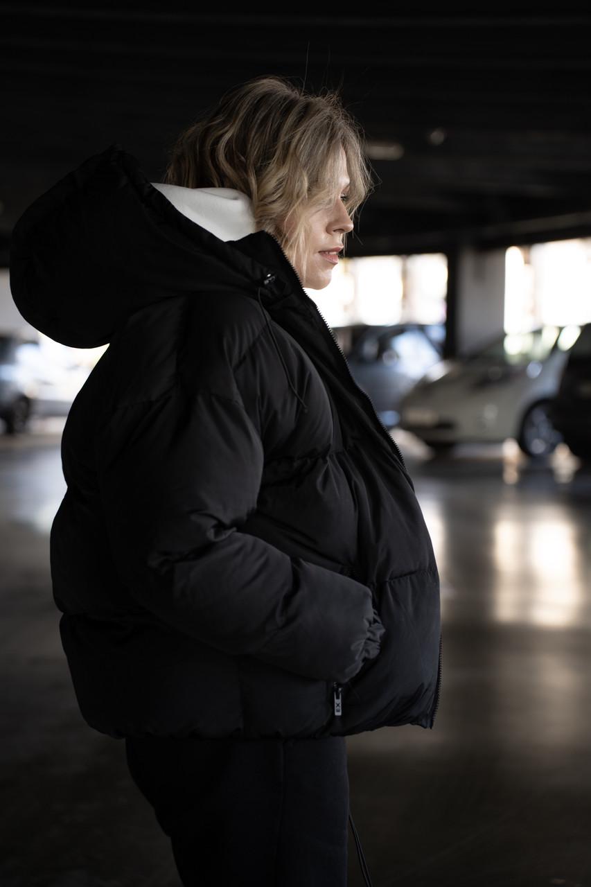 Пуховик женский демисезонный Черный