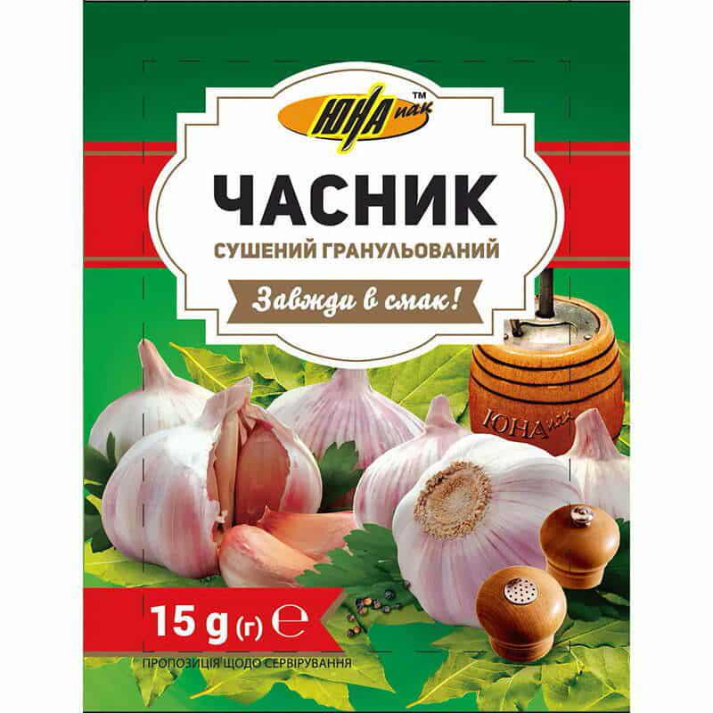 ᐉ Чеснок сушеный ЮНА гранулированный 15 г (3172) • Купить в Киеве ...