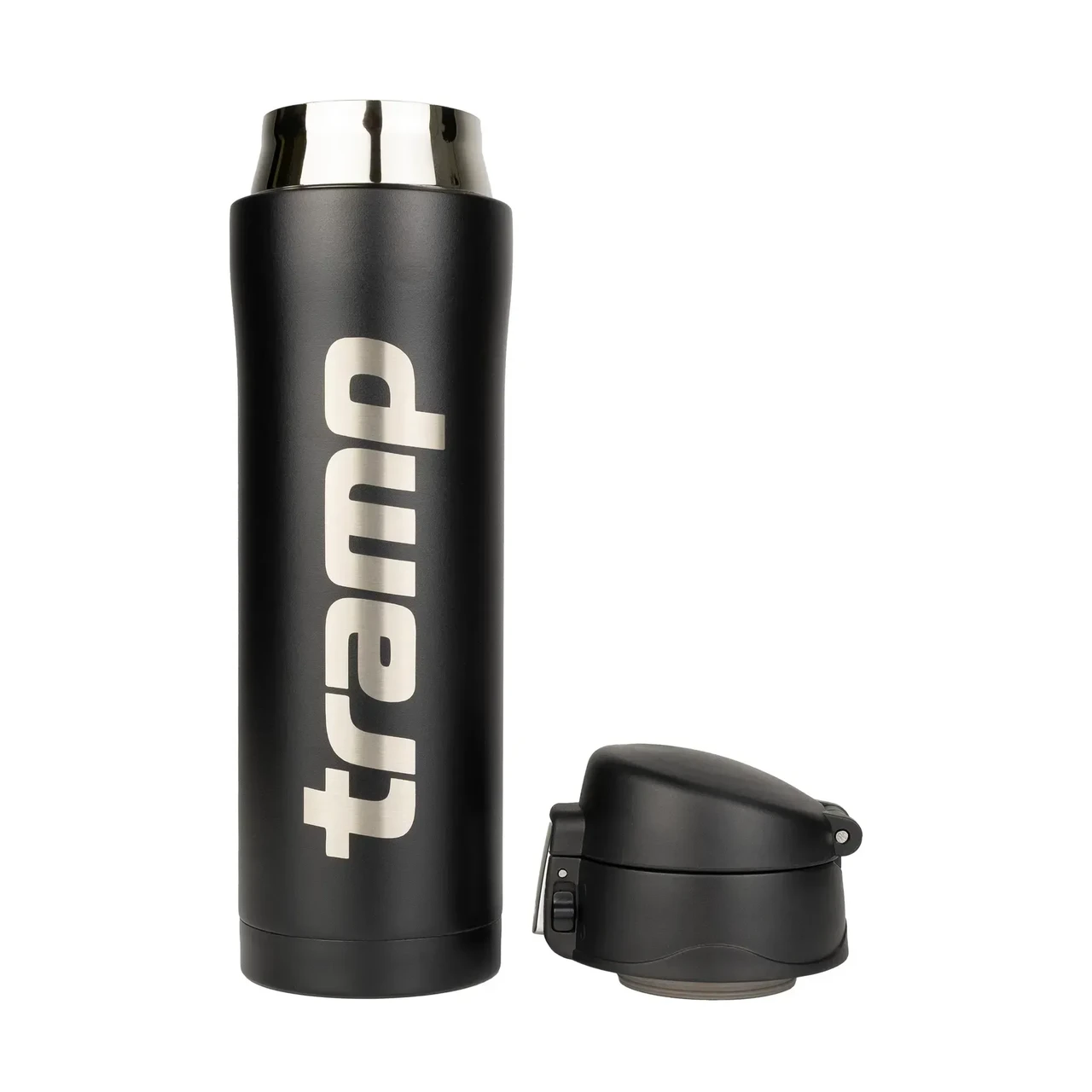Термос TRAMP герметичная крышка с кнопкой-фиксатором 0,45 л (UTRC-107-mat-black) - фото 2