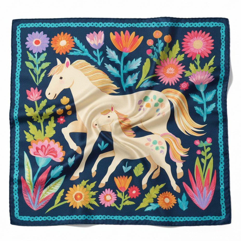 Платок шелковый Детство 68х68 см (HUST_25M049)