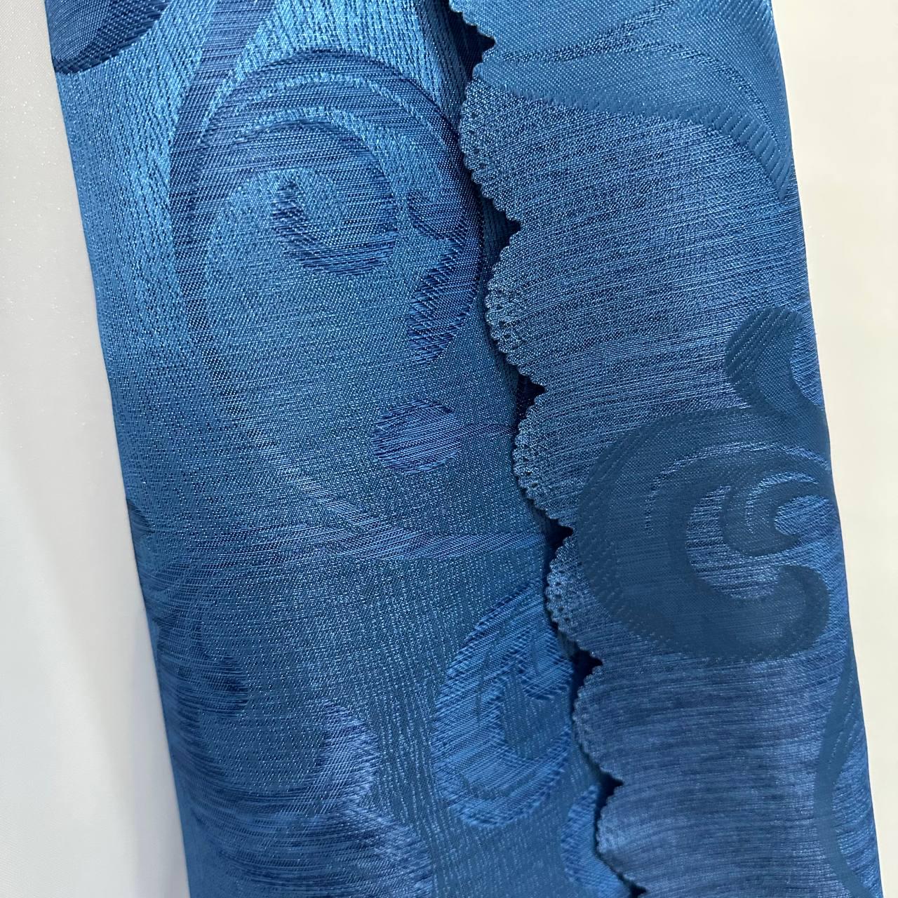 Штори Toscana жаккардові 1,5х2,7 м 2 шт. Синій - фото 9