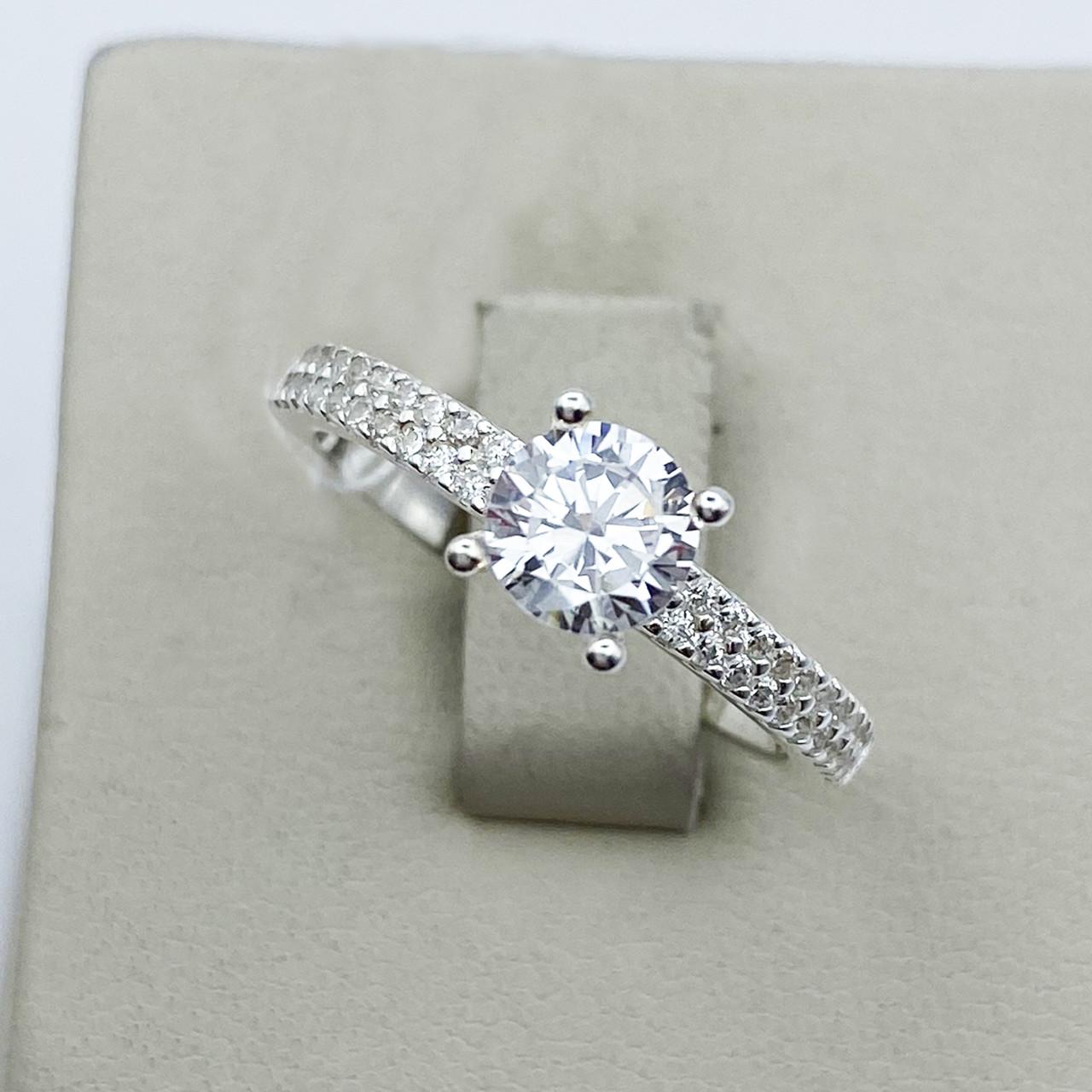 Кольцо серебряное Дорожка с кубическим цирконием р. 18,5 2,56 г (1922888629)