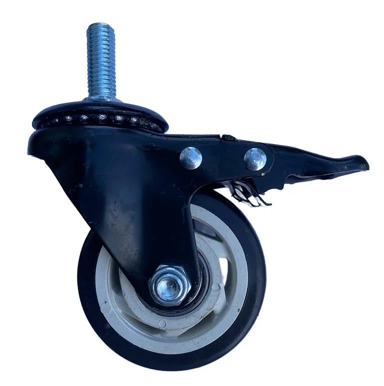 Ролик поворотный с тормозом с болтом М12 d 75 мм (2350132907)