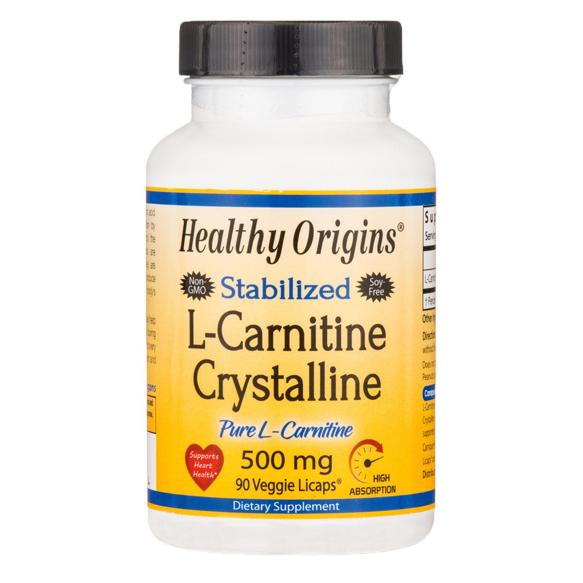L-карнитин Crystalline Healthy Origins 90 капсул 500 мг (HO41281) L-карнитин Crystalline Healthy Origins 90 капсул 500 мг (HO41281)