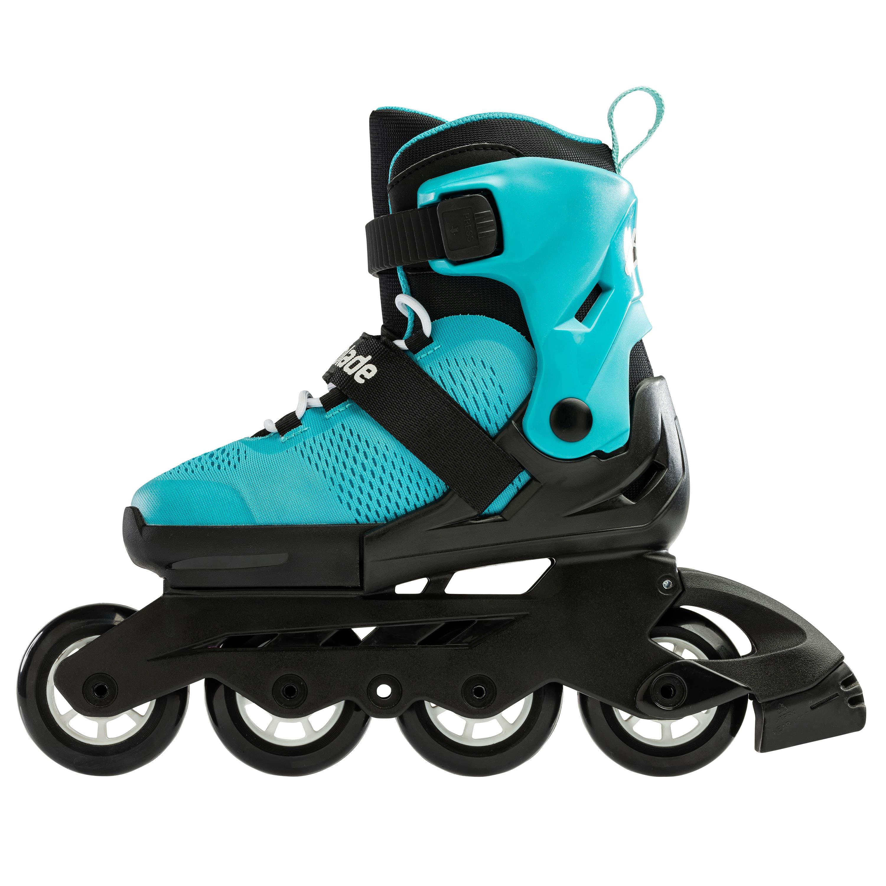 Ролики дитячі Rollerblade Microblade р. 33-36,5 Чорно-блакитний - фото 4