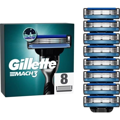 Сменные картриджи для бритья мужские Gillette Mach 3 кассеты 8 шт. (17929210)