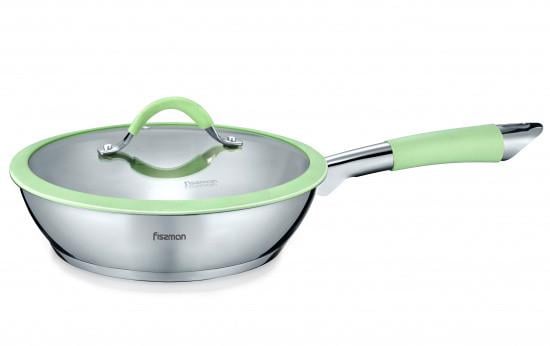 Сковорідка Fissman Viva 24х6 см з індукційним дном і скляною кришкою (SS-5435.24)