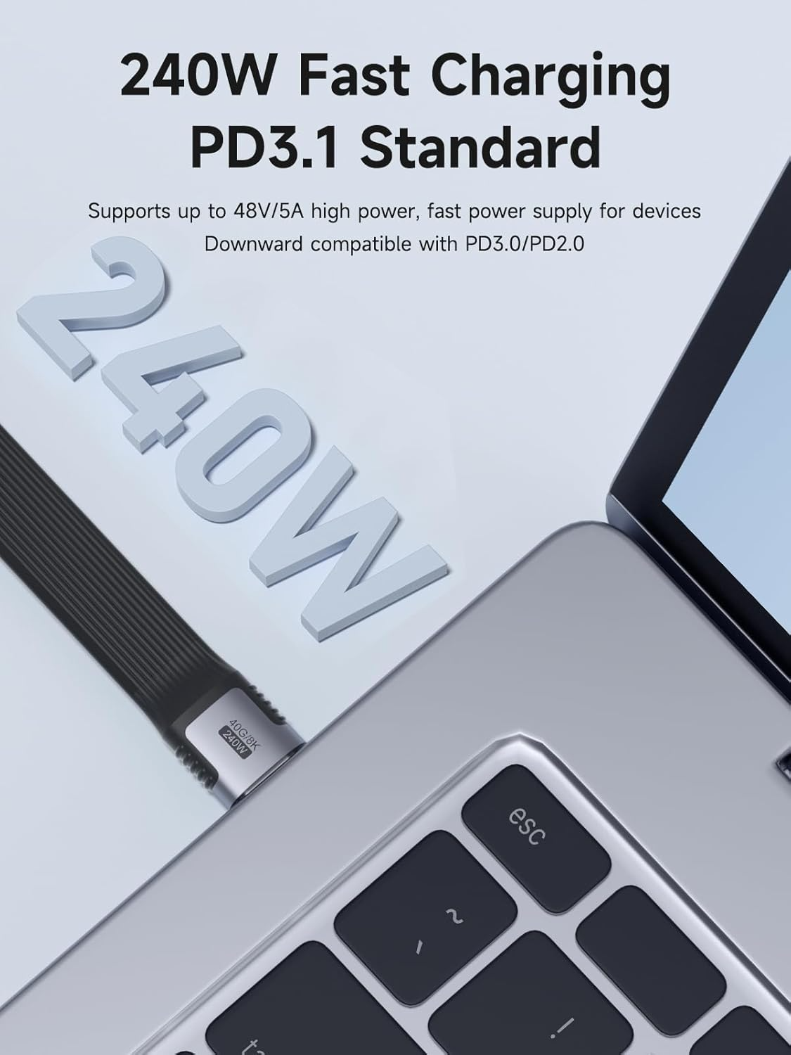 Кабель HAGiBiS UCD4 USB-C to C 0,13 м Grey (000993) - фото 3 Кабель HAGiBiS UCD4 USB-C to C 0,13 м Grey (000993) - фото 3