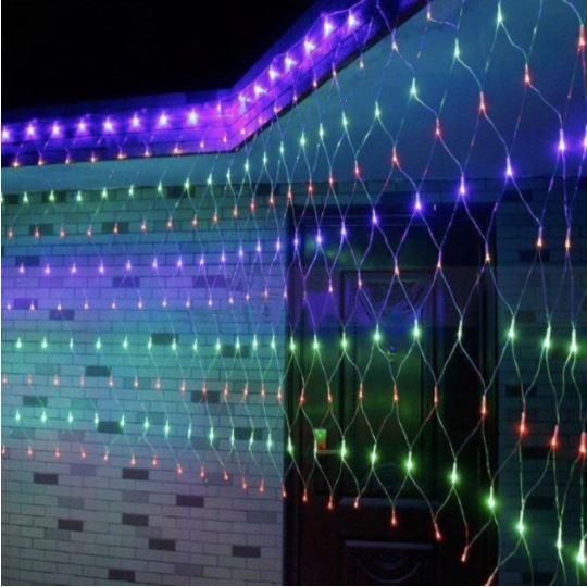 Гирлянда сетка Net-light 600 Led 2x2 м Белый кабель/Разноцветный(000019204) - фото 1