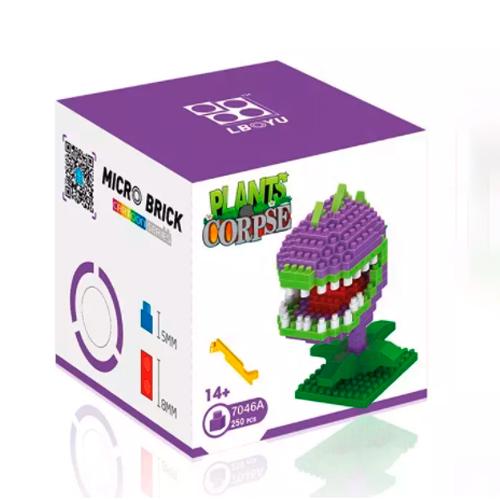 Конструктор Растения против зомби Micro Brick Зубастик Chomper Plants vs Zombies 250 деталей