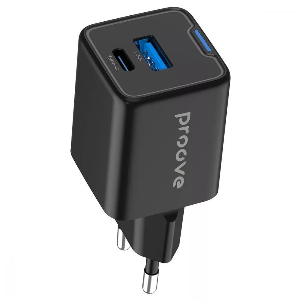 Зарядное устройство Proove Pocket GaN 25W Type-C USB QC 4.0/PD 3.0 Black (24638578) - фото 1