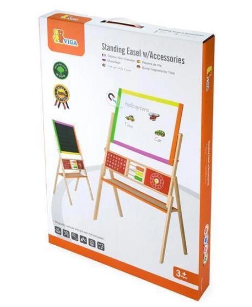 Деревянный мольберт Viga Toys 50951 двухсторонний магнитный - фото 6 Деревянный мольберт Viga Toys 50951 двухсторонний магнитный - фото 6