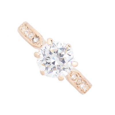 Кольцо с кристаллами Сваровски 096450 Italina р. 16 Белый