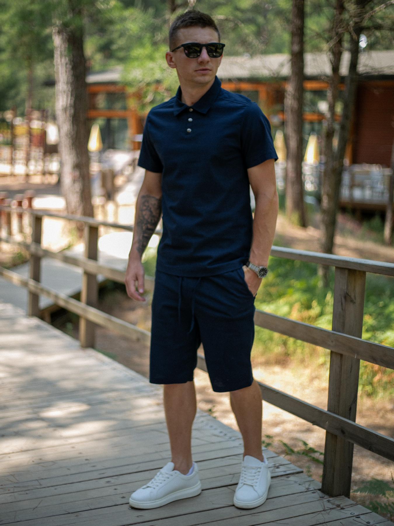 Костюм мужской Flax Intruder льняной XXL Синий (1624351714/2/5) - фото 1 Костюм мужской Flax Intruder льняной XXL Синий (1624351714/2/5) - фото 1