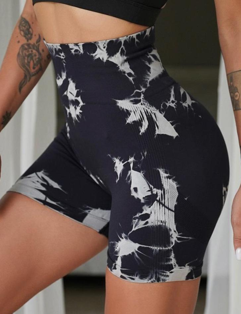 Шорти жіночі з пуш-ап TieDye 18682 M Чорний (5031192)