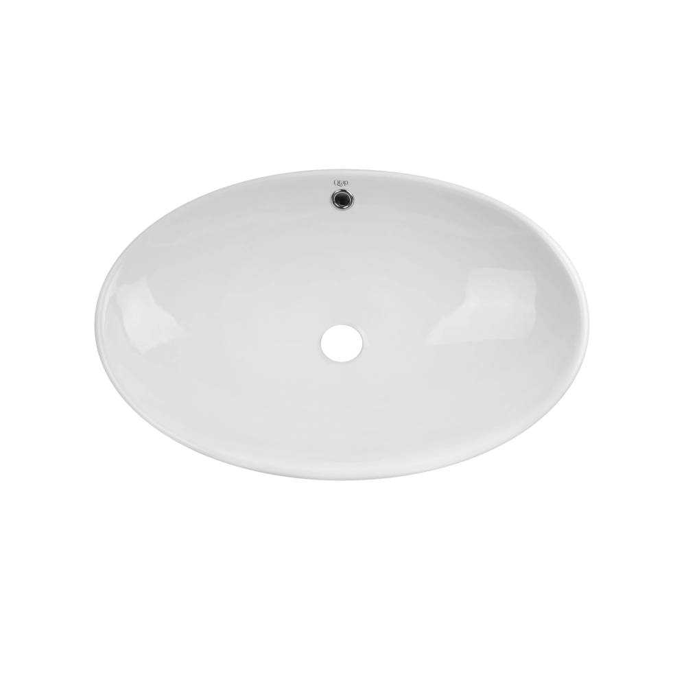 Раковина Qtap Dove накладна овальна без донного клапана 630x415x160 мм White (52906)