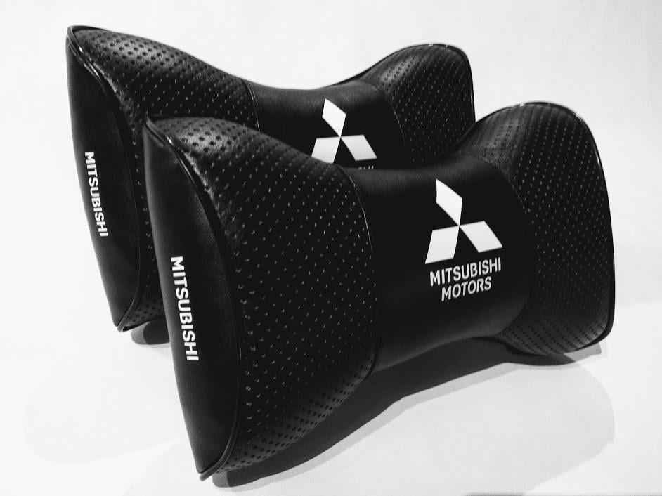 Подушка на подголовник авто Mitsubishi 2 шт. (00540)