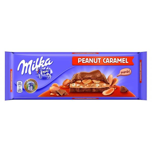 Шоколад Milka молочный с арахисом и карамелью 276 г