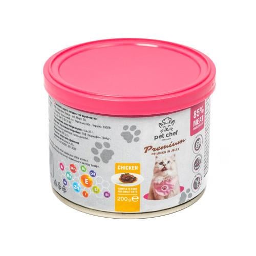 Корм влажный для взрослых кошек Pet Chef с курицей 200 г - фото 3 Корм влажный для взрослых кошек Pet Chef с курицей 200 г - фото 3