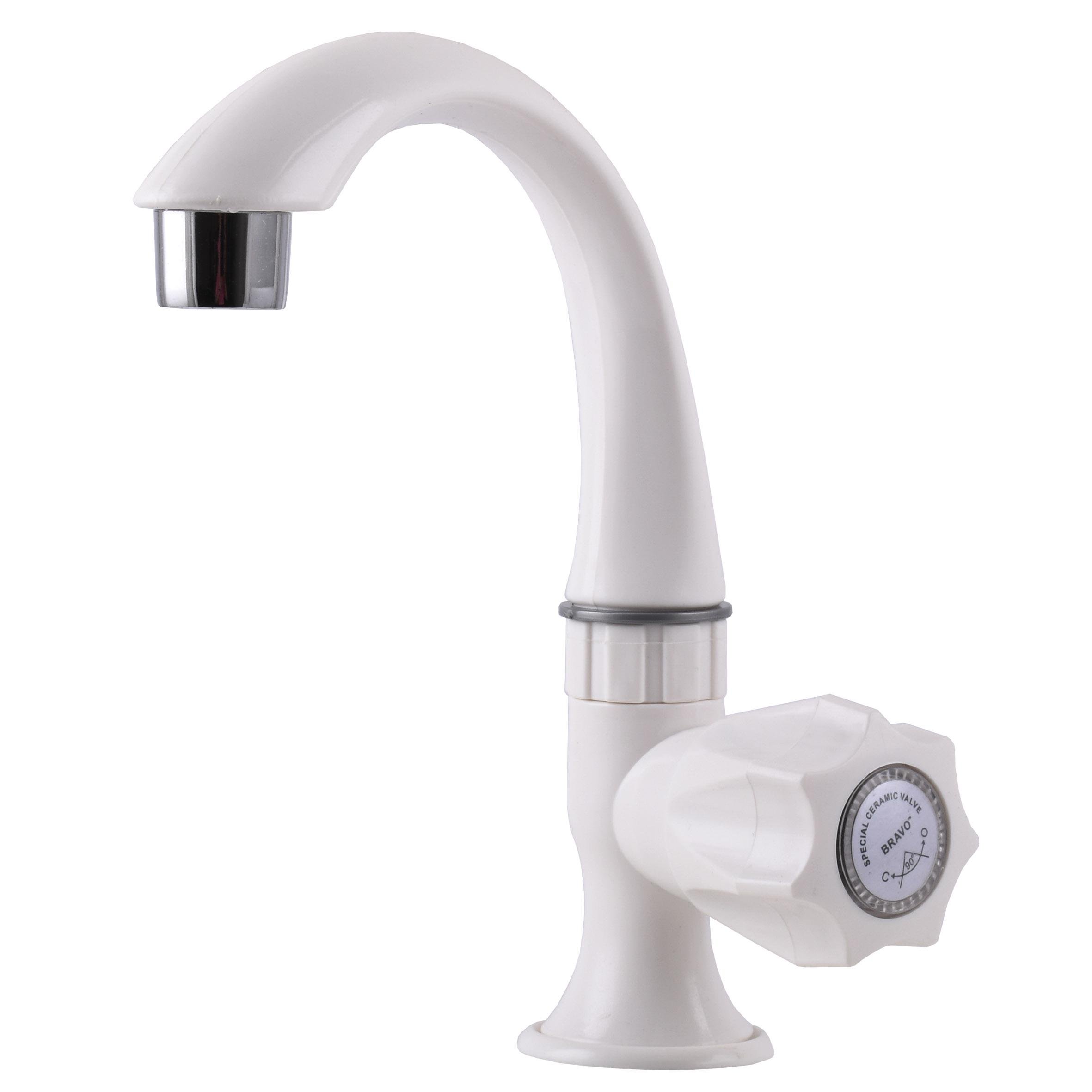 Кран для умывальника Bravo B2-00-001 000024368 на одну воду Белый (231203)