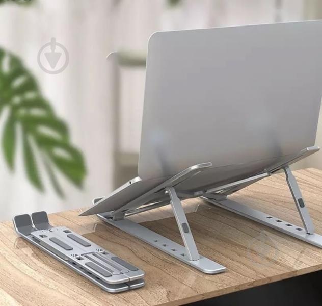 Складна підставка для ноутбука та планшета Laptop Stand Сріблястий (hub_udxep0)