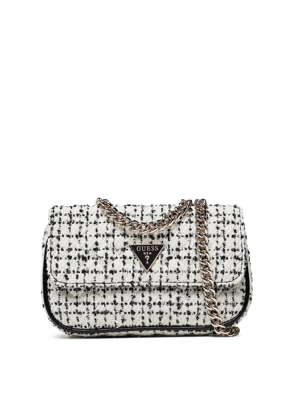 Сумка кросс боди женская твидовая Guess SPARK MICRO MINI HWTZ8700780-BKW Белый - фото 2 Сумка кросс боди женская твидовая Guess SPARK MICRO MINI HWTZ8700780-BKW Белый - фото 2