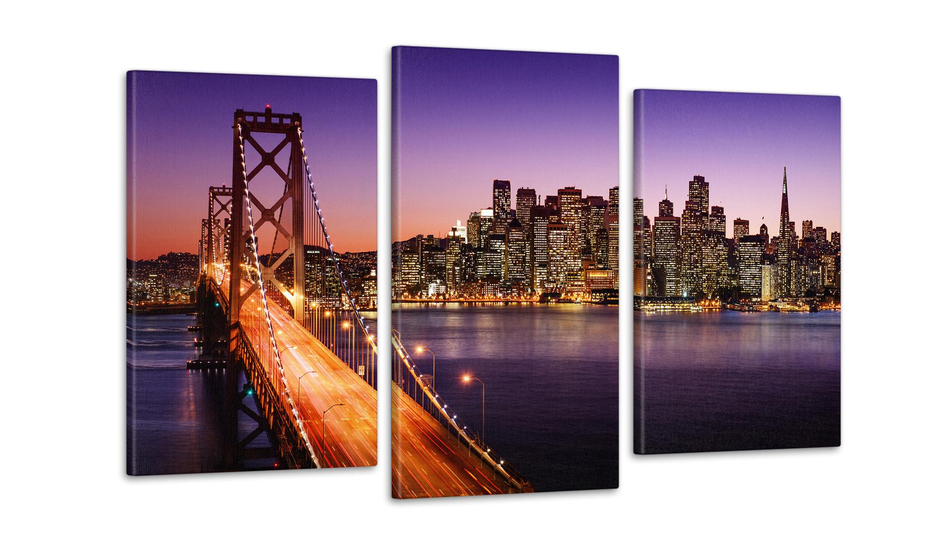 Модульная картина Ночной город 53x100 см (Art-75_3)