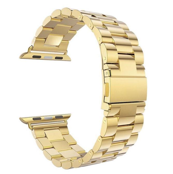 Ремешок стальной BeWatch для Apple Watch series 3/4/5/6 с шириной корпуса 38/40 мм Желтое Золото (1020428) - фото 1 Ремешок стальной BeWatch для Apple Watch series 3/4/5/6 с шириной корпуса 38/40 мм Желтое Золото (1020428) - фото 1