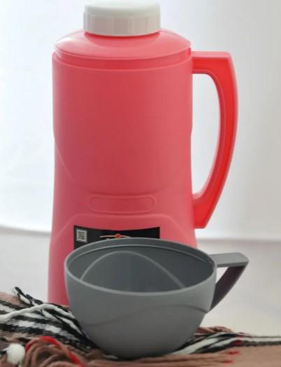 Термос зі скляною колбою Stenson 1,8 л Рожевий (12337339) - фото 4