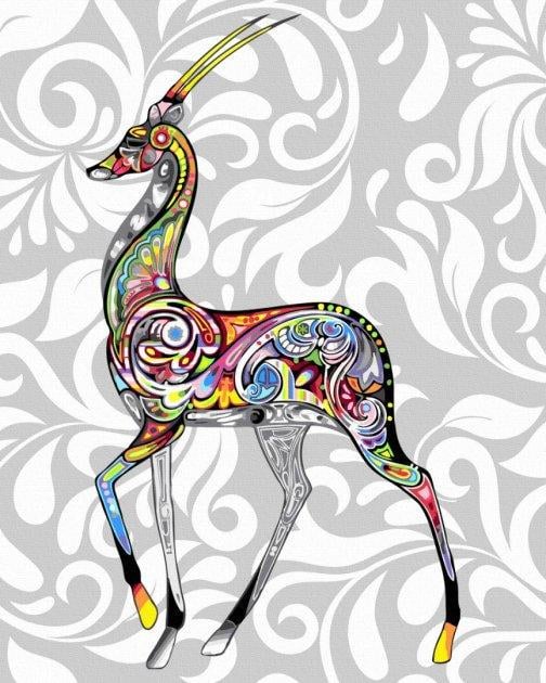 Картина по номерам Brushme Олень в орнаменте 40х50 см (GX21211)