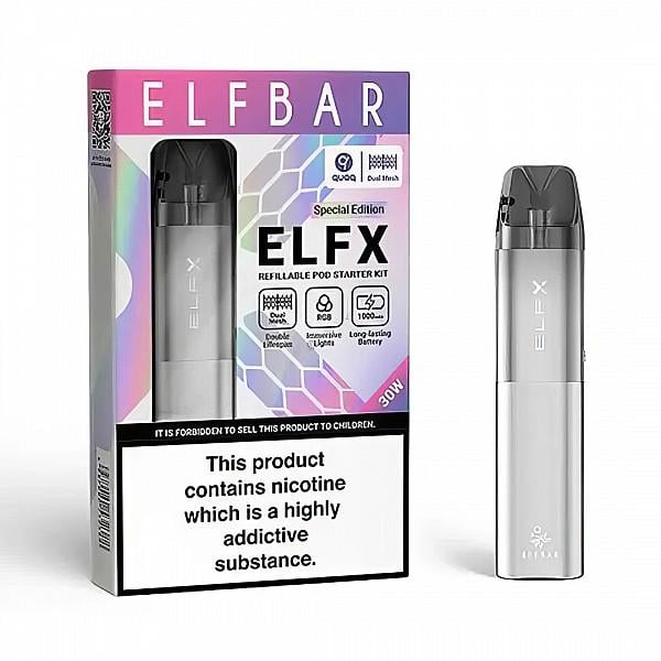 Електронна сигарета Elf Bar ELFX Kit 1000 mAh Silver (23941778)