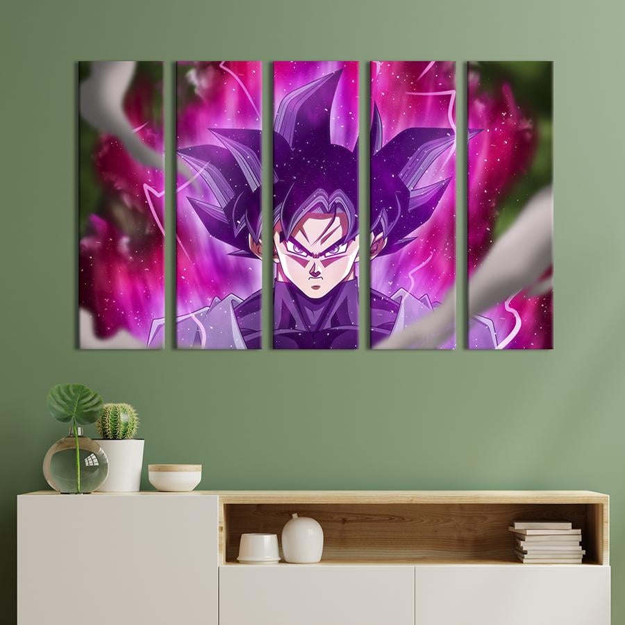 Модульная картина из 5 частей Сон Гоку герой аниме 87x50 см (652-51)