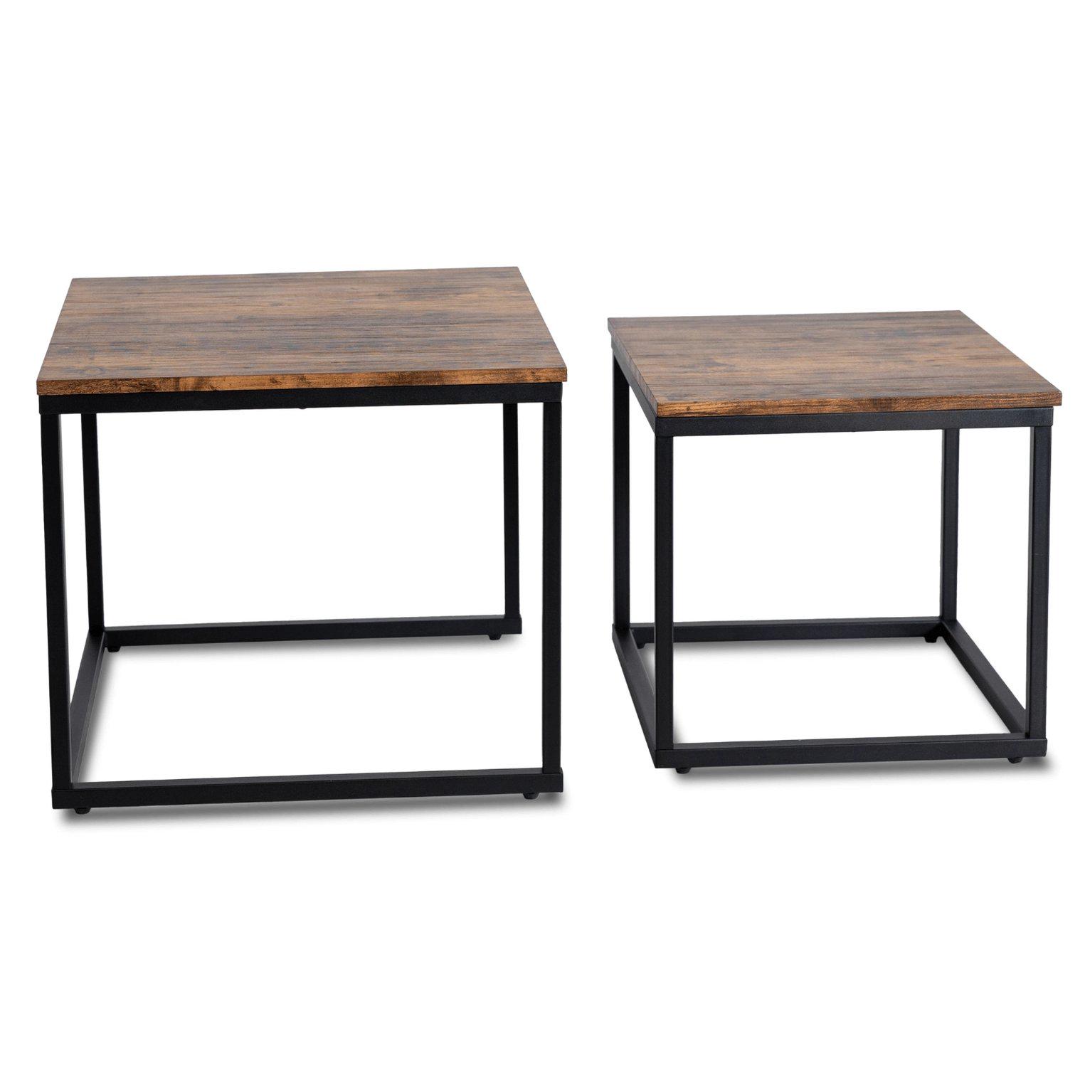 Комплект журнальных столов Mebel Elite RIS 2 шт. Дуб рустик (ME.RIS/DRU/CZ/L) - фото 3 Комплект журнальных столов Mebel Elite RIS 2 шт. Дуб рустик (ME.RIS/DRU/CZ/L) - фото 3