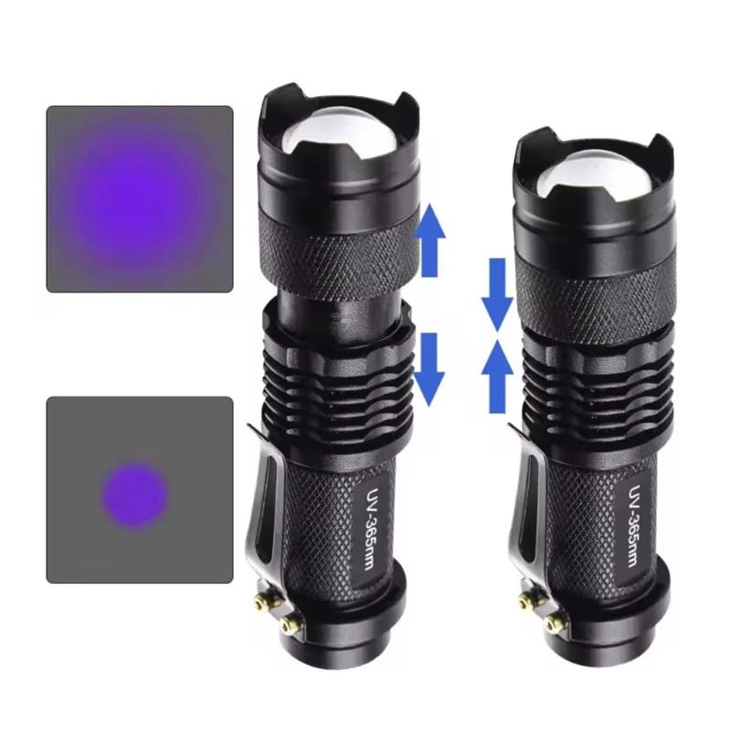 Ліхтарик ультрафіолетовий SK68 AA LED LED UV Flashlight 365/395 Portable Mini Lamp і 1 батарейка AA - фото 2 Ліхтарик ультрафіолетовий SK68 AA LED LED UV Flashlight 365/395 Portable Mini Lamp і 1 батарейка AA - фото 2