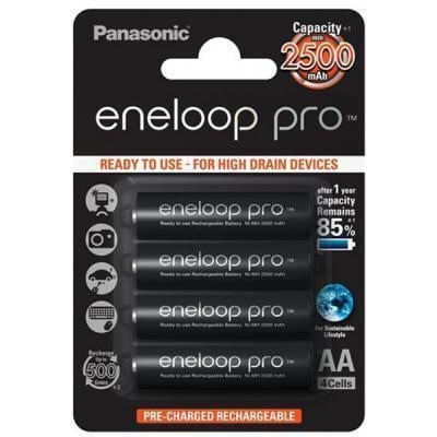 Аккумуляторы Panasonic Eneloop Pro NI-MH HR6/AA 2500 mAh 4 шт.