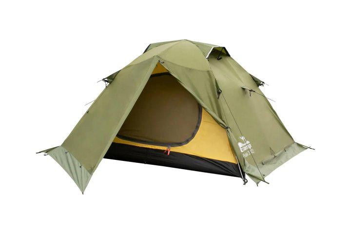 Палатка Tramp Peak 3 V2 трехместная туристическая 360х220х120 см (TRT-026-green) - фото 1