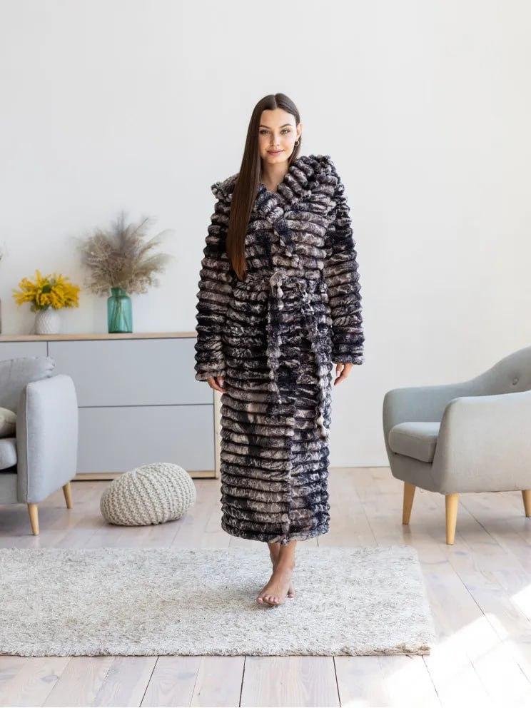 Халат махровый шарпей с поясом 3XL Кофейный (Д-Al-sharpey-halat-021-04)