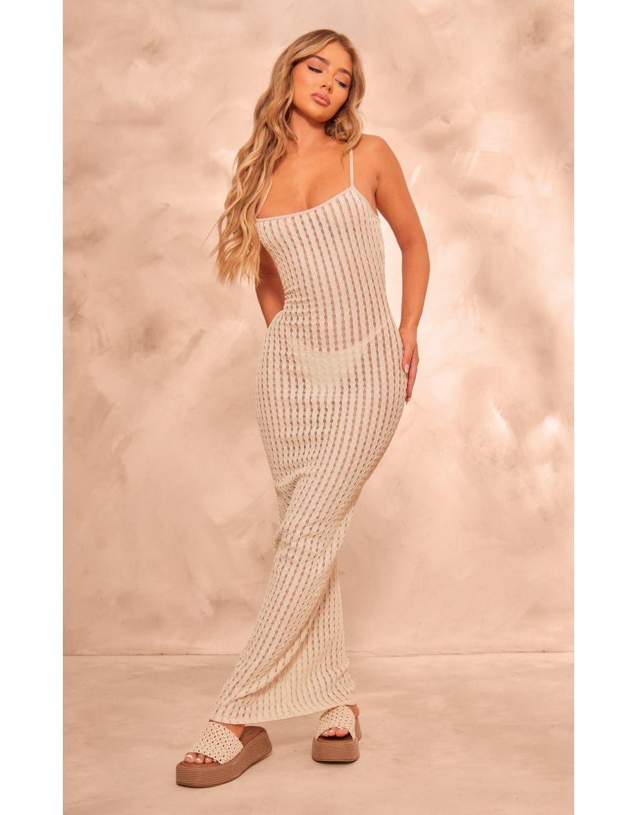 Платье Pretty Little Thing CNI5321 р. 36 Бежевый